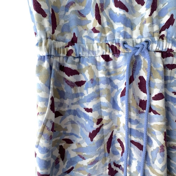 LOU & GREY | NWOT COZY COTTON TERRY TIGER STRIPE CINCH WAIST DRESS POCKETS | SM - Picture 7 of 12